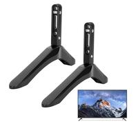 TV Table Table Top | Base TV in 2 parti realizzata in metallo senza ali, supporto da scrivania che non scivola, elegante piedistallo TV per soggiorno, camera da letto, ufficio