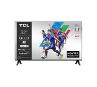 TCL Smart TV 32 Pollici HD Ready Display QLED Sistema Android TV Dolby Audio Classe F colore Nero - 32S49K