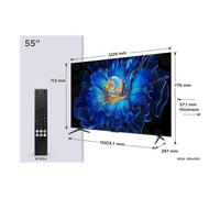 TV TCL QD-Mini LED C69KS 55" 4K Ultra HD Smart TV WiFi Metallic