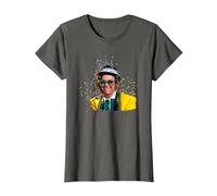 TV Times Elton John al Pianoforte 1977 Maglietta, Donna, Asfalto, M