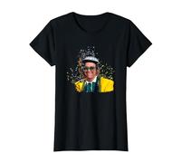 TV Times Elton John al Pianoforte 1977 Maglietta, Donna, Nero, L