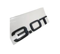 TVAAGHBCBR Compatibile con Le Lettere ABS, Stemma for Bagagliaio Posteriore for Auto 1.8T 2.0T 3.0T, Logo Emblema(3.0T Glossy Black)
