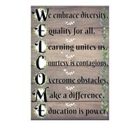 TVBQTEQS Educational Farmhouse Posters Welcome Charts Classroom Decor Bundle for Teachers Preschool through High School Back to School Supplies(Unframed,16 x 24 inch(40 x 60 cm)