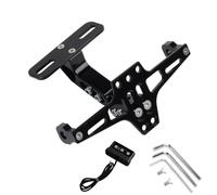 TVCIGOQ Portatarga per Moto, per Kymco Xciting 300-400-500 Regolabile Moto Posteriore Staffa Targa Supporto Portatarga in Lega di Alluminio con Luce LED