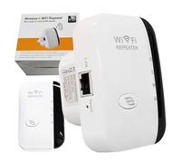 TVD DIGITAL Ripetitore WiFi Potente 300Mbps Amplificatore 2.4GHz con Porta Ethernet, WiFi Extender Booster, RJ45, Protezione WPS