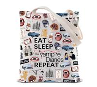 TVD Merch - Borsa a tracolla per amanti dei vampiri, riutilizzabile, per la spesa