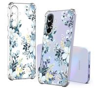 Tveinan Cover Trasparente per Samsung Galaxy A36 5G Custodia con Motivo Colorate, Sottile Morbido Flessibile Silicone TPU Case Antiurto Bumper Chiaro Cover per Samsung A36 5G, Rosa Azzurra