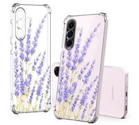 Tveinan Cover Trasparente per Samsung Galaxy A56 5G Custodia con Motivo Colorate, Sottile Morbido Flessibile Silicone TPU Case Antiurto Bumper Chiaro Cover per Samsung A56 5G, Lavanda Viola