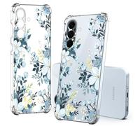 Tveinan Cover Trasparente per Samsung Galaxy A57 5G Custodia con Motivo Colorate, Sottile Morbido Flessibile Silicone TPU Case Antiurto Bumper Chiaro Cover per Samsung A57 5G, Rosa Azzurra