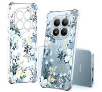 Tveinan Cover Trasparente per Xiaomi Redmi Note 15 Pro 4G Custodia con Motivo Colorate, Sottile Morbido Flessibile Silicone TPU Case Antiurto Bumper Chiaro Cover, Rosa Azzurra