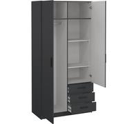 Tvilum Armadio 2 Ante 2 Ripiani e 3 Cassetti 98x50x200 cm colore Grigio - 68084IGIG