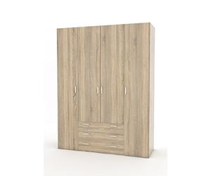 Tvilum Armadio 4 Ante e 3 Cassetti colore Quercia