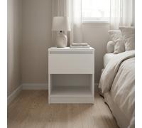 Tvilum Comodino Camera da Letto Moderno 1 Cassetto 40x40x49,5 Bianco Naia