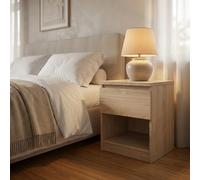 Tvilum Comodino Camera da Letto Moderno 1 Cassetto 40x40x49,5 Rovere Naia