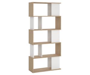 Tvilum MAZE Libreria Jackson hickory e White (80 x 175 h cm) Mobile KIT