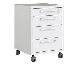 TVILUM Soho - Mobile da scrivania con 4 cassetti, colore: Bianco