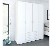 Tvilum Space Armadio, Truciolato, Bianco Lucido, Large