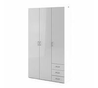 Tvilum Space Armadio, Truciolato, Bianco Lucido, medium