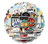 TVIVID 55PCS Ironman Triathlon Cartoon Adesivi Divertenti Sport Graffiti Adesivo Ciclismo Nuoto Corsa Decalcomanie Bagagli Laptop Bike