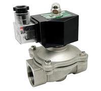 TVJSIVQB 1/2 "3/4" 1 "2" Elettrovalvola elettrica normalmente Chiusa Acqua 24v 230v 24V 12V Acciaio Inossidabile IP65 DIN Bobina ad Alta Temperatura(2",NBR-Seal_24VAC)