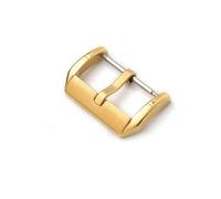 TVKSIPAR 10mm 12mm 14mm 16mm 18mm 20mm 22mm 24mm 304L Orologio in acciaio inossidabile Fibbia Orologio in metallo Chiusura di ricambio for cinturino in pelle(Gold-16mm)