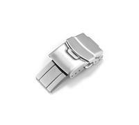 TVKSIPAR 16mm 18mm 20mm 22mm 316L Solid Stainless Steel Watch Clasp Folding Buckle With Safety Men Women Metal Watch Buckle(Silver,22mm)