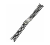 TVKSIPAR 19mm 20mm Day Date Style Cinturino in acciaio adatto for Seiko 5 Sxns80 Snxs79 Snxs79k Snxs77k Snxs73 Cinturino for orologio Parti di ricambio(Silver,21mm)