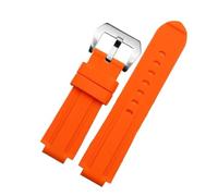 TVKSIPAR 20 22MM 24MM Cinturino For Orologio In Silicone Impermeabile Con Bocca Rialzata Adatto For Timex Fit For Tide Series T2N739 T2N720 T2N721 Cinturino For Bracciale For Panerai PAM111(Orange-sil