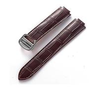 TVKSIPAR Adatto for Cartier Blue Balloon con interfaccia convessa fibbia pieghevole 14 mm 16 mm 18 mm 20 mm 22 mm cinturino for orologio in pelle accessori(Brown,18x11mm)