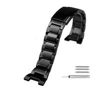 TVKSIPAR Adatto For Casio Adatto For G-Shock Heart Of Steel GST-B500BD/GST-B500 AD Cinturino In Acciaio Inossidabile Con Fibbia Pieghevole In Metallo Cinturino For Orologio Da Uomo Catena(Black)