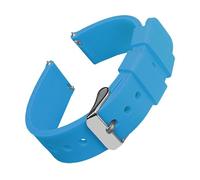 TVKSIPAR Cinturini For Orologi In Silicone Da 14/16/18/19/20/21/22/24 Mm, Cinturini Morbidi In Gomma A Sgancio Rapido, Adatti For Samsung, For Galaxy, For Garmin E Fit For Huawei.(Lake Blue 1,19mm)