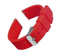 TVKSIPAR Cinturini For Orologi In Silicone Da 14/16/18/19/20/21/22/24 Mm, Cinturini Morbidi In Gomma A Sgancio Rapido, Adatti For Samsung, For Galaxy, For Garmin E Fit For Huawei.(Red 1,14mm)