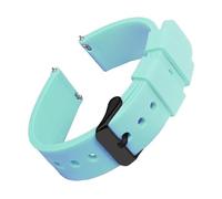 TVKSIPAR Cinturini For Orologi In Silicone Da 14/16/18/19/20/21/22/24 Mm, Cinturini Morbidi In Gomma A Sgancio Rapido, Adatti For Samsung, For Galaxy, For Garmin E Fit For Huawei.(Powder Blue 2,16mm)