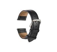 TVKSIPAR Cinturini in pelle Sostituiscono cinturini for orologi 18mm 20mm 22mm 24mm Accessori for orologi Uomo Donna Cinturino morbido(All Black,24mm)