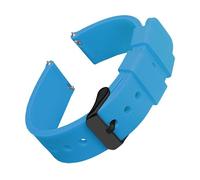 TVKSIPAR Cinturini in silicone for orologi da 14/16/18/19/20/21/22/24 mm, cinturini in gomma morbida a sgancio rapido for Samsung Galaxy, Fit For Garmin, Fit For Huawei(Lake Blue 2,19mm)