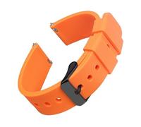 TVKSIPAR Cinturini in silicone for orologi da 14/16/18/19/20/21/22/24 mm, cinturini in gomma morbida a sgancio rapido for Samsung Galaxy, Fit For Garmin, Fit For Huawei(Portland Orange 2,20mm)