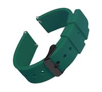 TVKSIPAR Cinturini in silicone for orologi da 14/16/18/19/20/21/22/24 mm, cinturini in gomma morbida a sgancio rapido for Samsung Galaxy, Fit For Garmin, Fit For Huawei(British Green 2,24mm)