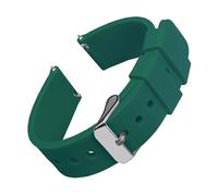 TVKSIPAR Cinturini in silicone for orologi da 14/16/18/19/20/21/22/24 mm, cinturini in gomma morbida a sgancio rapido for Samsung Galaxy, Fit For Garmin, Fit For Huawei(British Green 1,24mm)