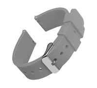 TVKSIPAR Cinturini in silicone for orologi da 14/16/18/19/20/21/22/24 mm, cinturini in gomma morbida a sgancio rapido for Samsung Galaxy, Fit For Garmin, Fit For Huawei(Graphite 1,14mm)