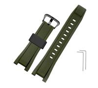 TVKSIPAR Cinturino Di Ricambio In Gomma Morbida For Casio, Adatto For G-SHOCK GST-B100/S300/410/210/W110/W100/S110/S100, Cinturino In Silicone Da Uomo, 26 * 14 Mm(Army green-black B)
