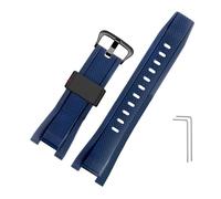 TVKSIPAR Cinturino Di Ricambio In Gomma Morbida For Casio, Adatto For G-SHOCK GST-B100/S300/410/210/W110/W100/S110/S100, Cinturino In Silicone Da Uomo, 26 * 14 Mm(Blue-black B)