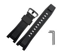 TVKSIPAR Cinturino Di Ricambio In Gomma Morbida For Casio, Adatto For G-SHOCK GST-B100/S300/410/210/W110/W100/S110/S100, Cinturino In Silicone Da Uomo, 26 * 14 Mm(Black-black B)