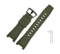 TVKSIPAR Cinturino Di Ricambio In Gomma Morbida For Casio, Adatto For G-SHOCK GST-B100/S300/410/210/W110/W100/S110/S100, Cinturino In Silicone Da Uomo, 26 * 14 Mm(Army green-black A)