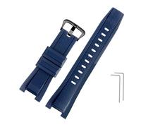 TVKSIPAR Cinturino Di Ricambio In Gomma Morbida For Casio, Adatto For G-SHOCK GST-B100/S300/410/210/W110/W100/S110/S100, Cinturino In Silicone Da Uomo, 26 * 14 Mm(Blue-black A)