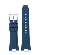 TVKSIPAR Cinturino For Orologio Con Interfaccia A Sgancio Rapido For 1853 Adatto For TISSOT For PRX T137.407 T137.410 Super Player Cinturino For Orologio Da Uomo In Gomma Siliconica 26x12 Mm(Blue-stee