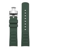 TVKSIPAR Cinturino For Orologio Fit For Mido Fit For Helmsman M049.526.17/11 Television TW, Cinturino Curvo In Gomma Siliconica A Sgancio Rapido For Uomo, 22 Mm.(B-green-silver)
