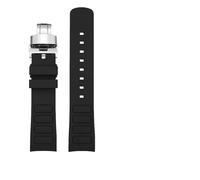 TVKSIPAR Cinturino For Orologio Fit For Mido Fit For Helmsman M049.526.17/11 Television TW, Cinturino Curvo In Gomma Siliconica A Sgancio Rapido For Uomo, 22 Mm.(B-black-silver)