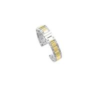 TVKSIPAR Cinturino for orologio in metallo 12mm 13mm 14mm 15mm 16mm 17mm 18mm 19mm 20mm 21mm 22mm 23mm 24mm Cinturino for orologio in acciaio inossidabile(SILVER ADD GOLD,19mm)