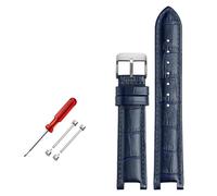 TVKSIPAR Cinturino for orologio in pelle adatto for cinturini for orologi Fit For GC da 22*13 mm e 20*11 mm, cinturino con tacche, cinturino for orologi da polso in vera pelle blu(Blue pin buckle,22-1