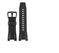 TVKSIPAR Cinturino For Orologio In Pelle Di Tela Da Uomo 26 Mm Adatto For Casio GST-B100 S130 W300GL 400G W330 GST-W120L S120 W130L S100 Series Watch Accessorie(Black black buckle)